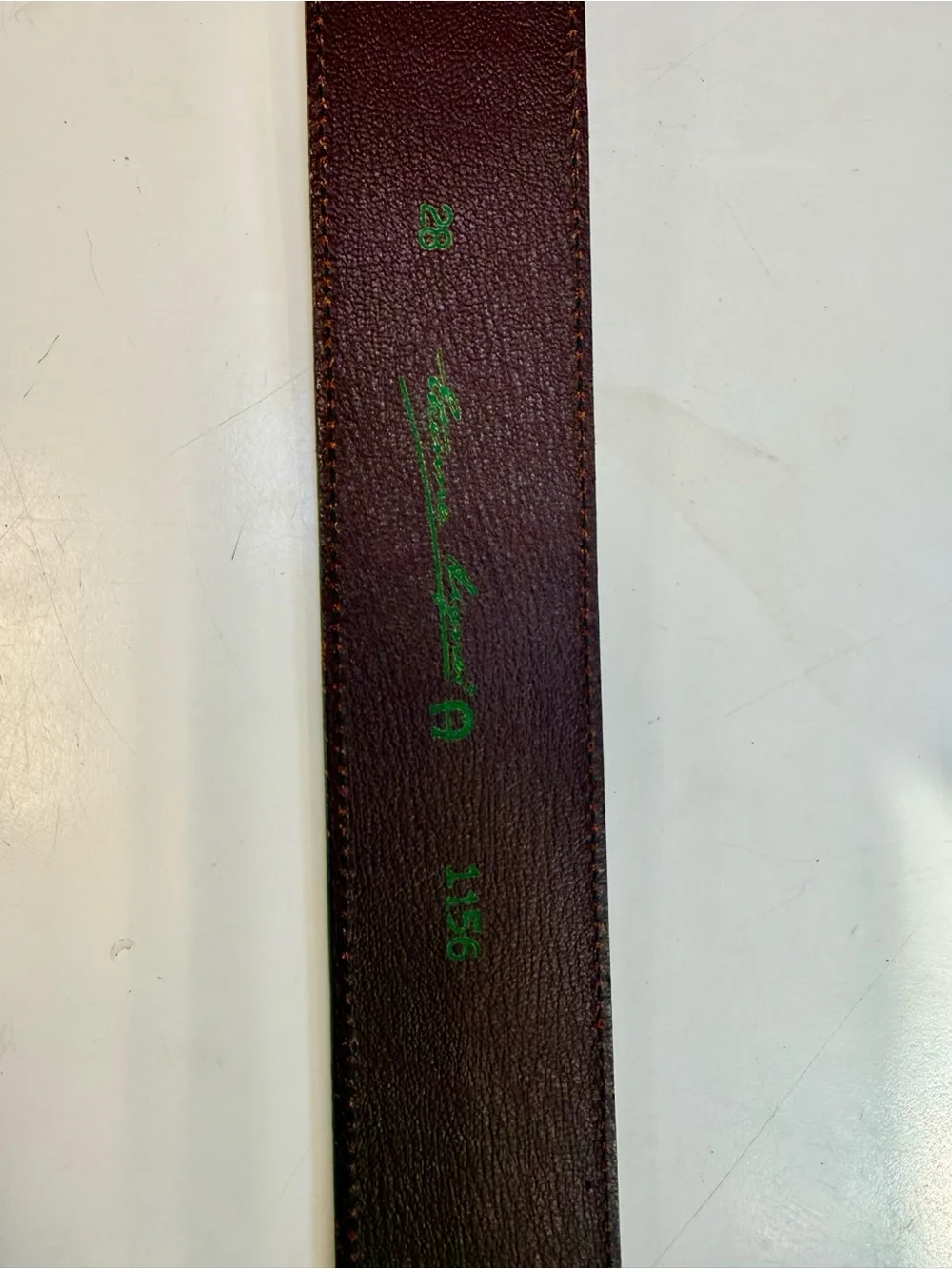Designer Unisex Wide Leather Strap Bag Belt - Dark Burgundy.